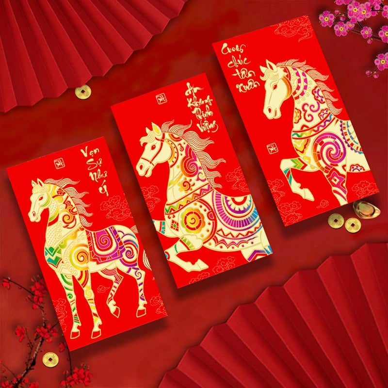 Red Envelopes Chinese New Year 2026, Money Envelopes For Cash, Hong Bao Lucky Red Envelope for Spring Festival of the Horse (B) - Image 5